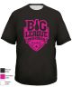 Solid Black with Pink BLBA Logo - 60% Cotton / 40% Poly T-Shirt