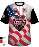 Big League Bowling Association USA Flag Abstract Jersey